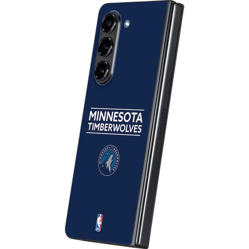 NBA Minnesota Timberwolves Standard - Navy Blue Galaxy Z Fold5 5G Skin